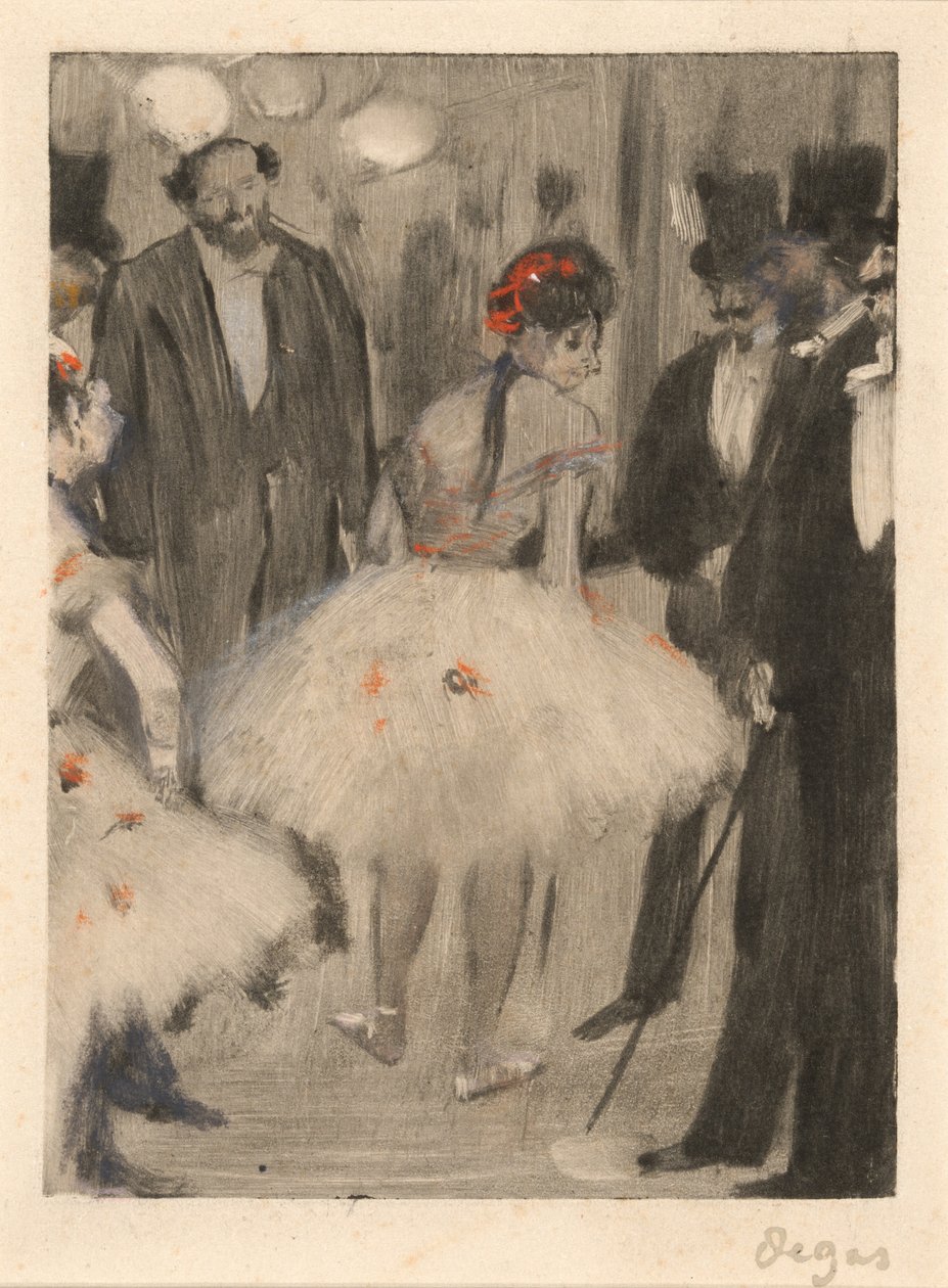 Virginie wordt bewonderd terwijl de markies Cavalcanti toekijkt door Edgar Degas