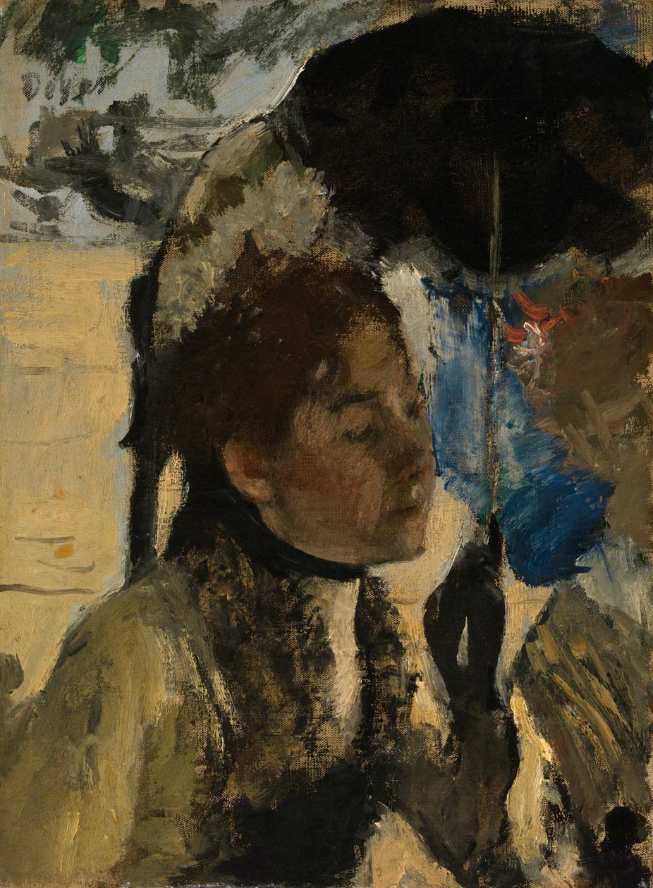 Vrouw met een Parasol, ca. 1880 door Edgar Degas