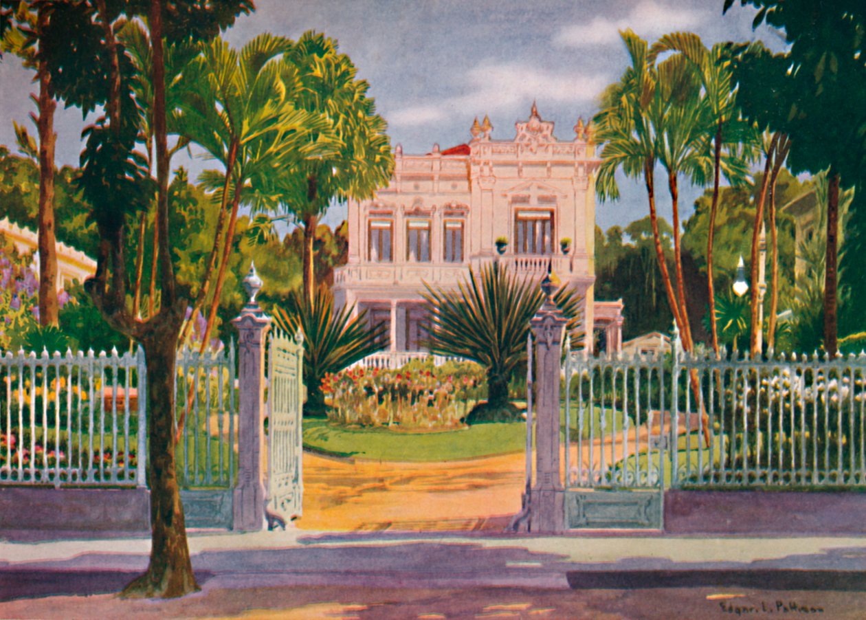 Residentie van Graaf Paulo de Frontin, Petropolis door Edgar L Pattison