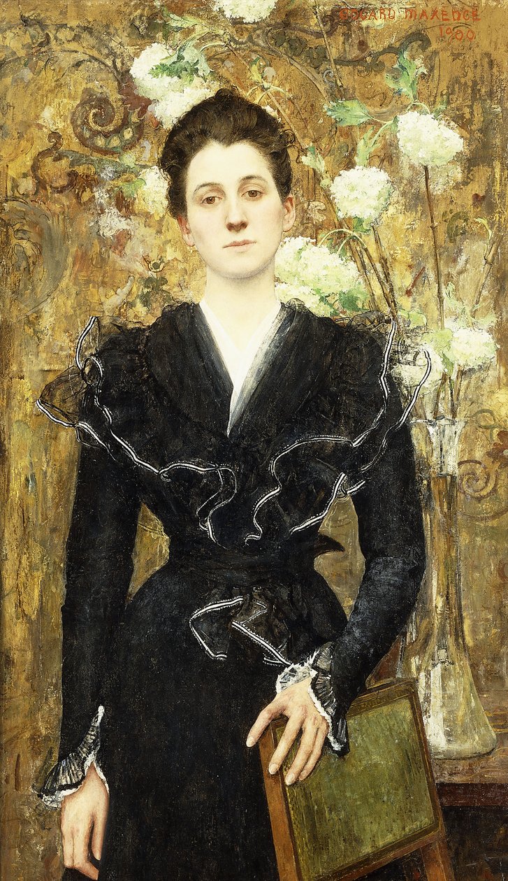 De dame van de seringen; La Dame aux Lilas door Edgar Maxence