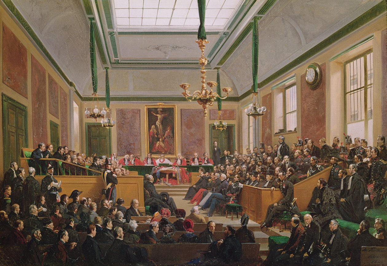 Het Hooggerechtshof van Versailles, 7 maart 1849 door Edme Adolphe Fontaine