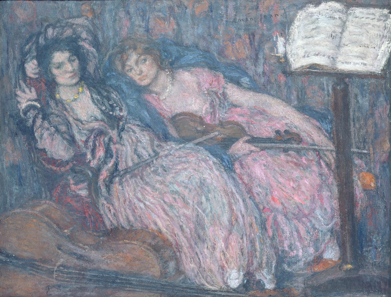 De twee violisten door Edmond François Aman Jean
