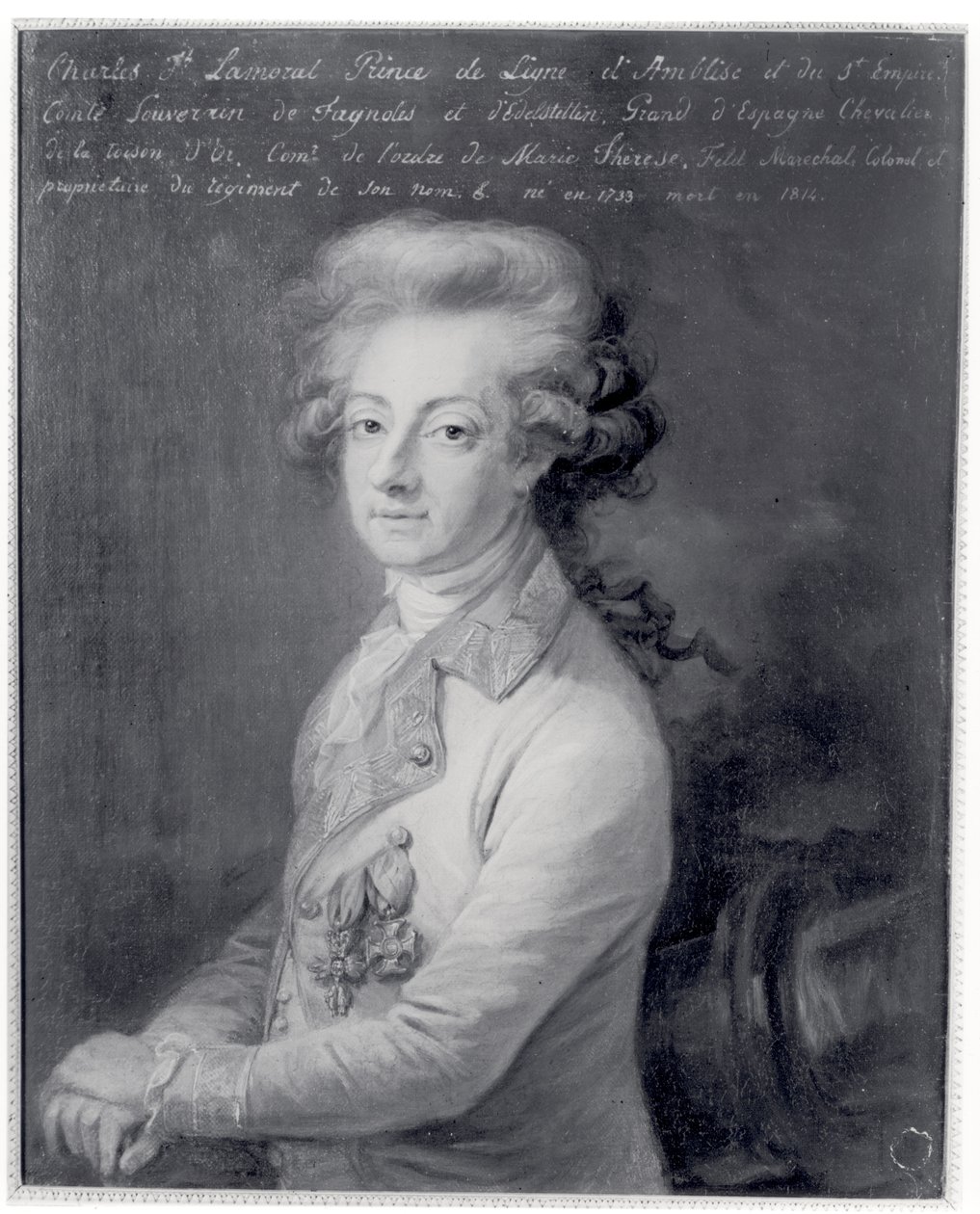 Portret van Maarschalk Charles-Joseph, Prins de Ligne door Edmond Leclerq