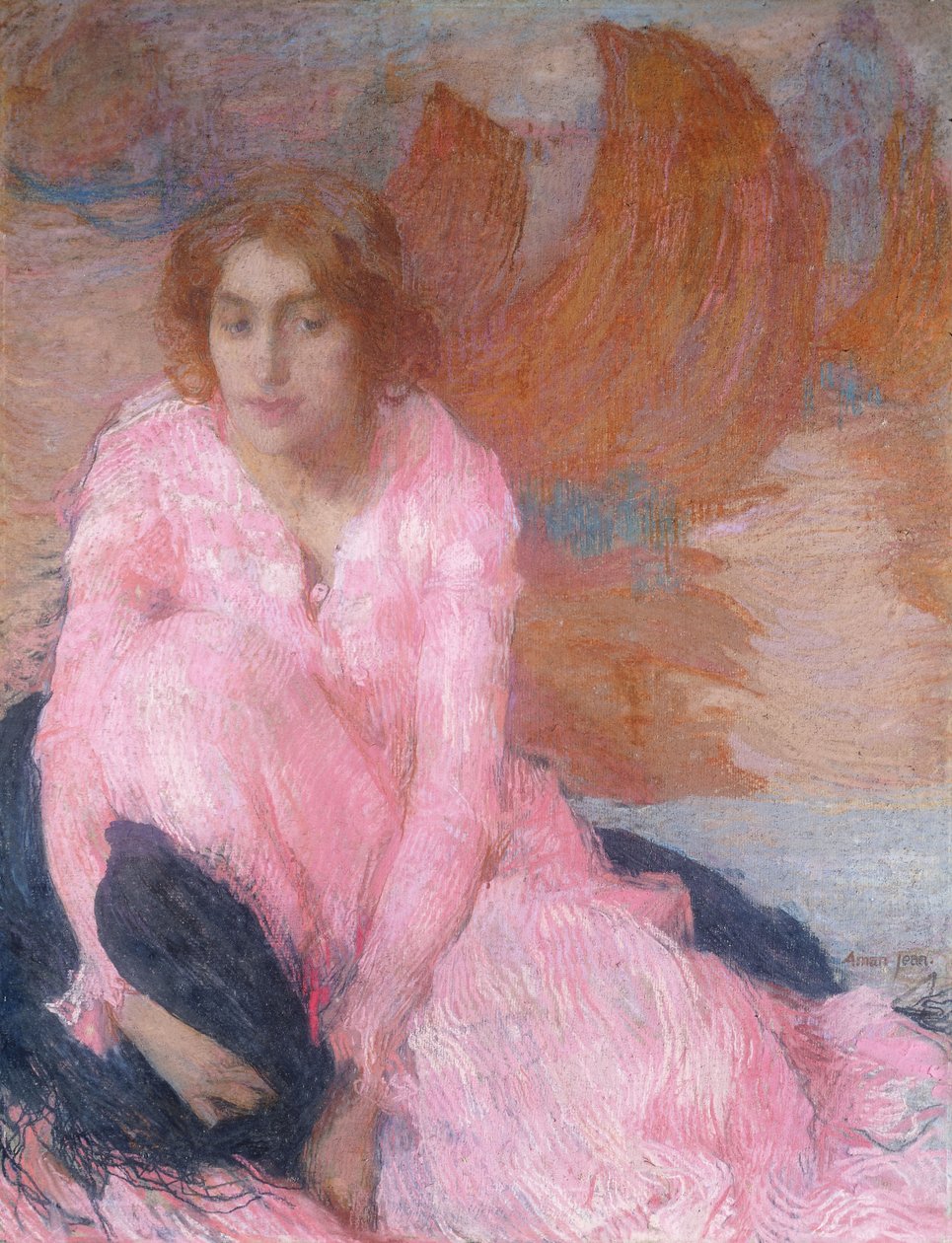 De Roze Jurk door Edmond François Aman Jean
