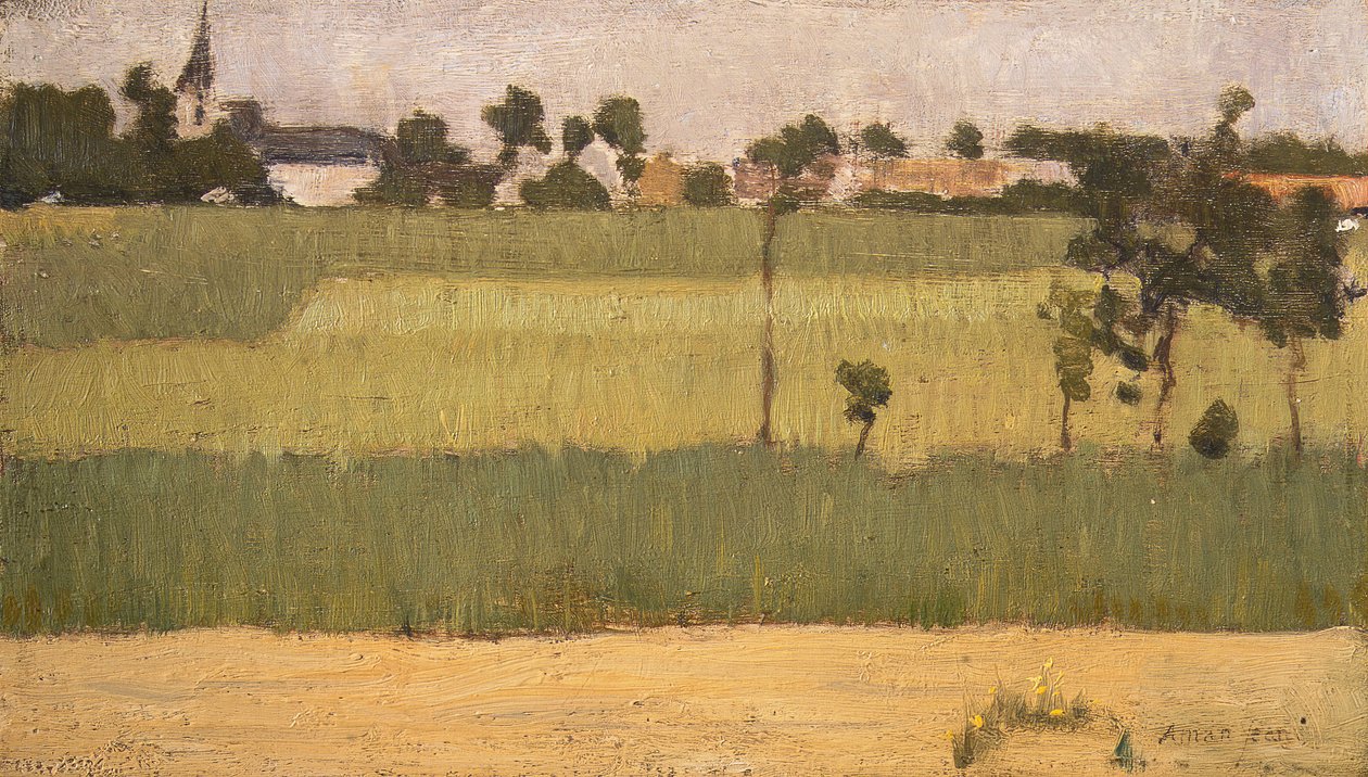 De Buitenwijken van een Dorp door Edmond François Aman Jean