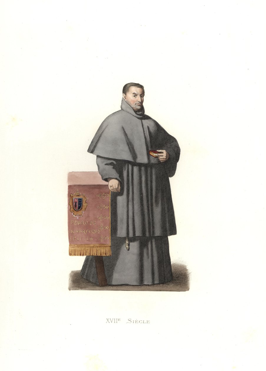 Pedro de Urbina, aartsbisschop van Sevilla, Spanje door Edmond Lechevallier Chevignard