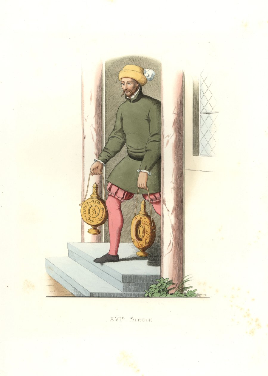 Knecht, Engeland door Edmond Lechevallier Chevignard