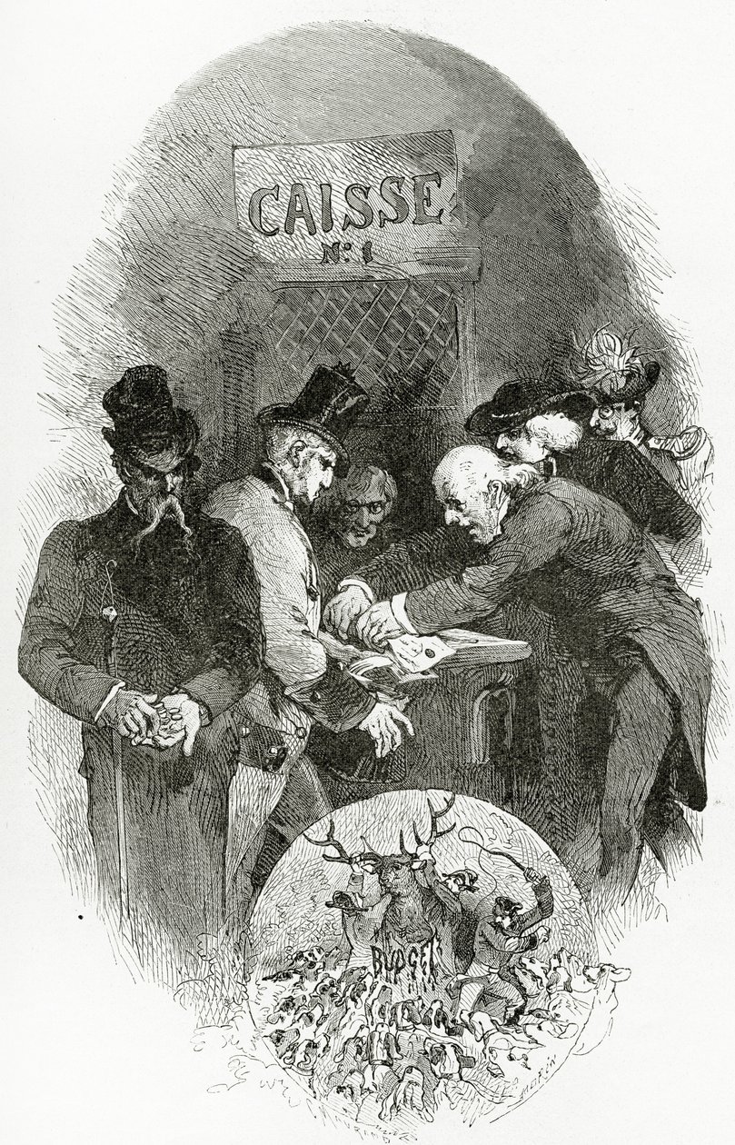 Emargement - illustratie uit Napoléon le Petit, 19e eeuw door Edmond Morin