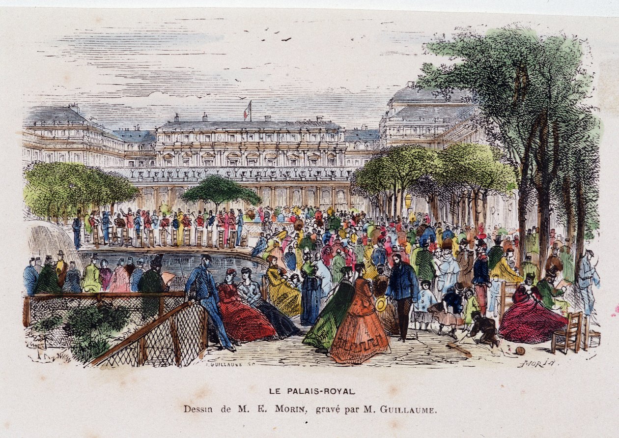 Het Koninklijk Paleis - tekening door Morin, circa 1830 door Edmond Morin