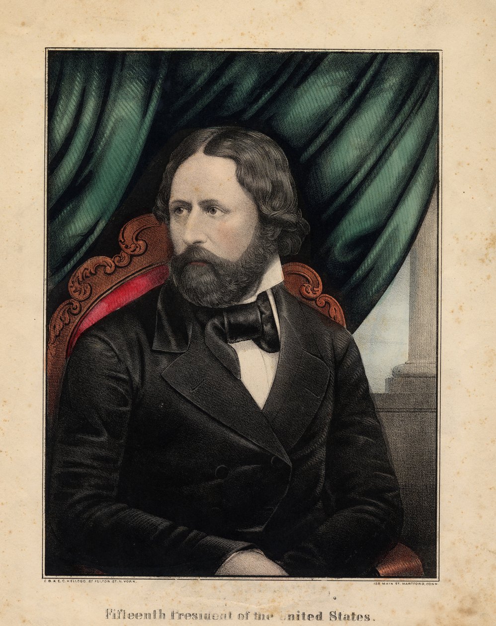 Vijftiende President van de Verenigde Staten, 1857 door Edmund Burke Kellogg
