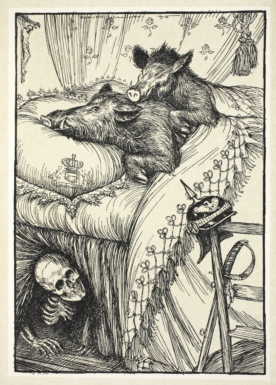 Het Belgische Bed, illustratie uit The Kaiser
