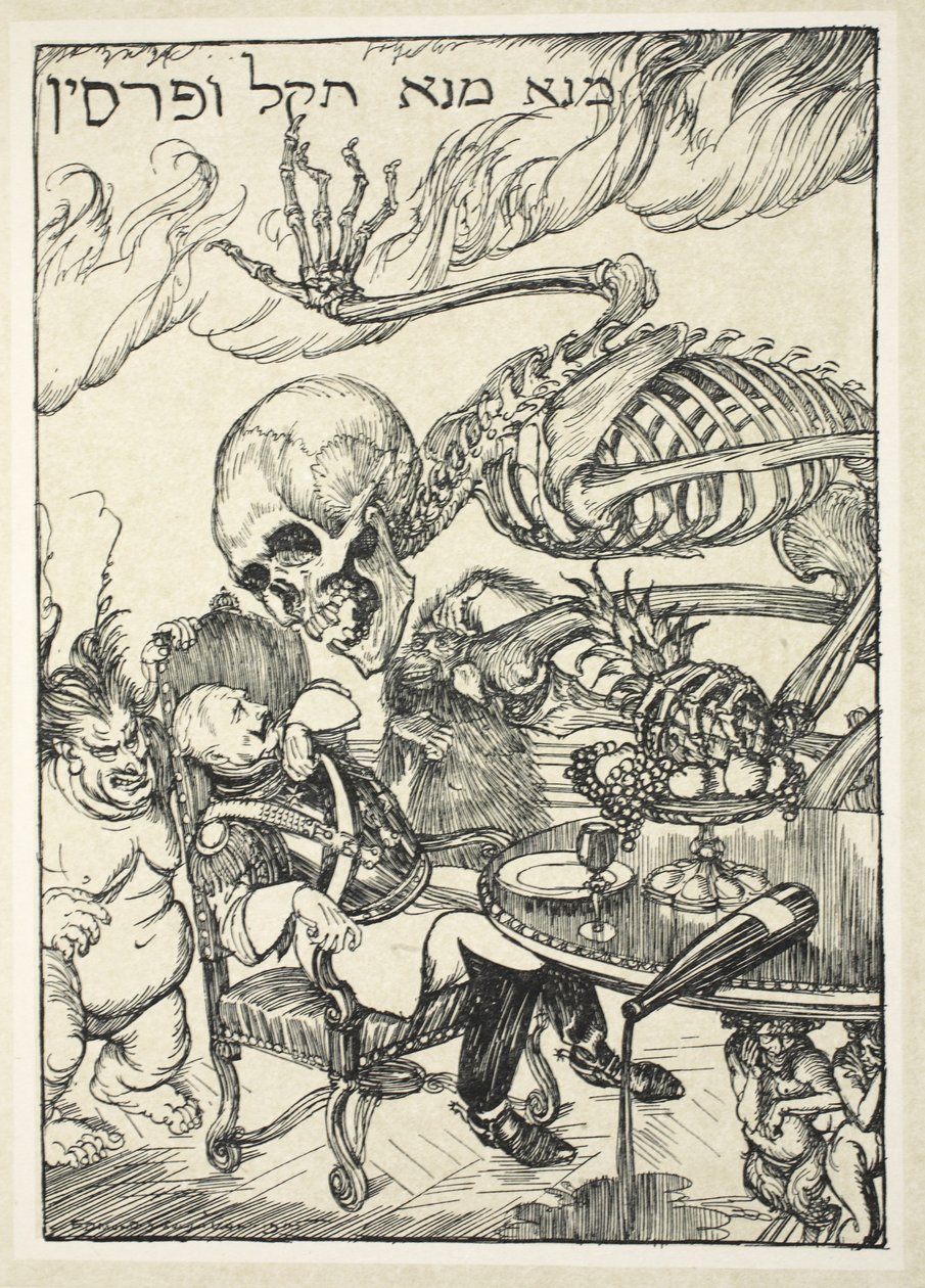 Het schrift aan de muur, illustratie uit The Kaiser