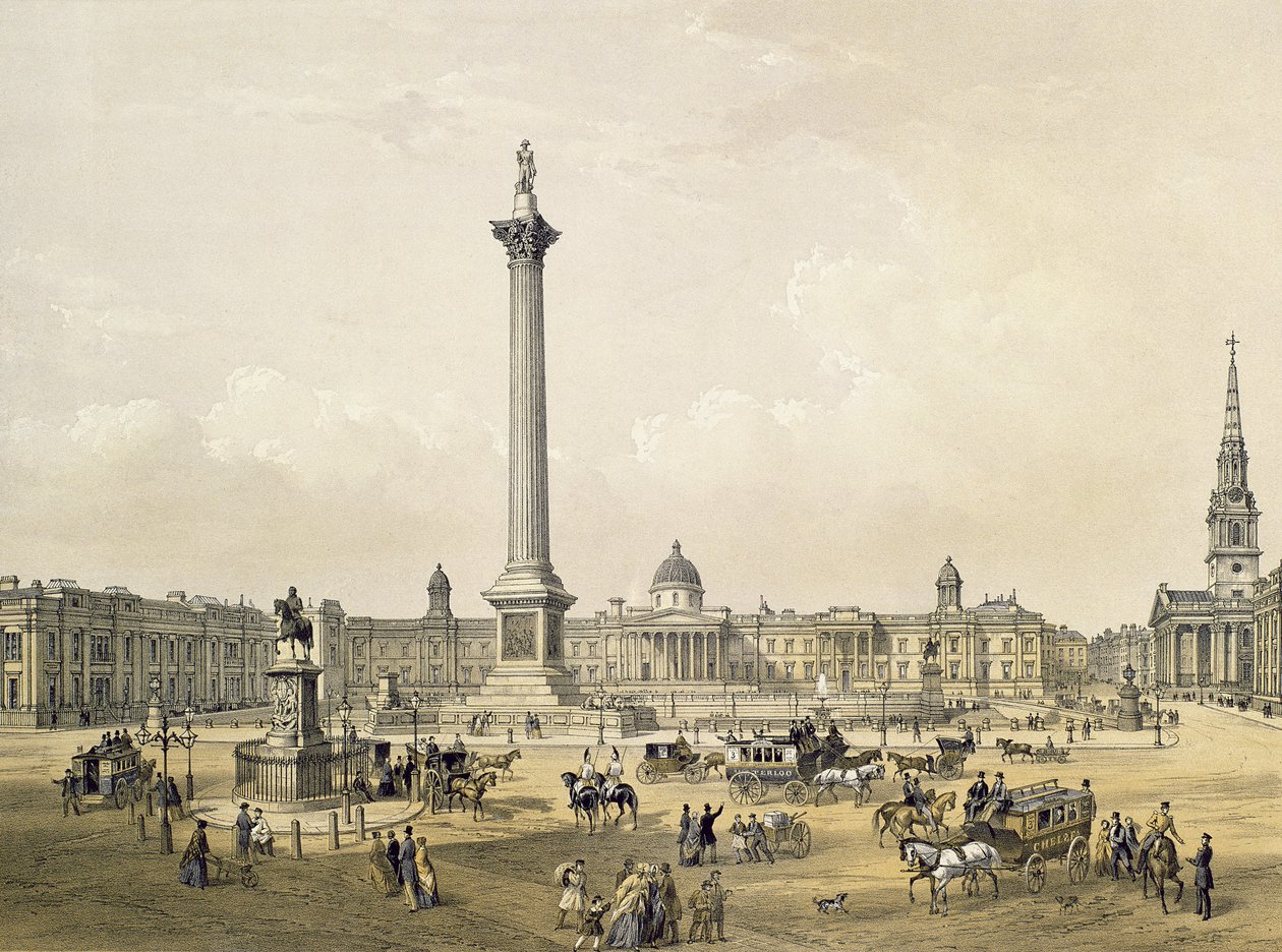 Trafalgar Square, met De National Gallery en St. Martin