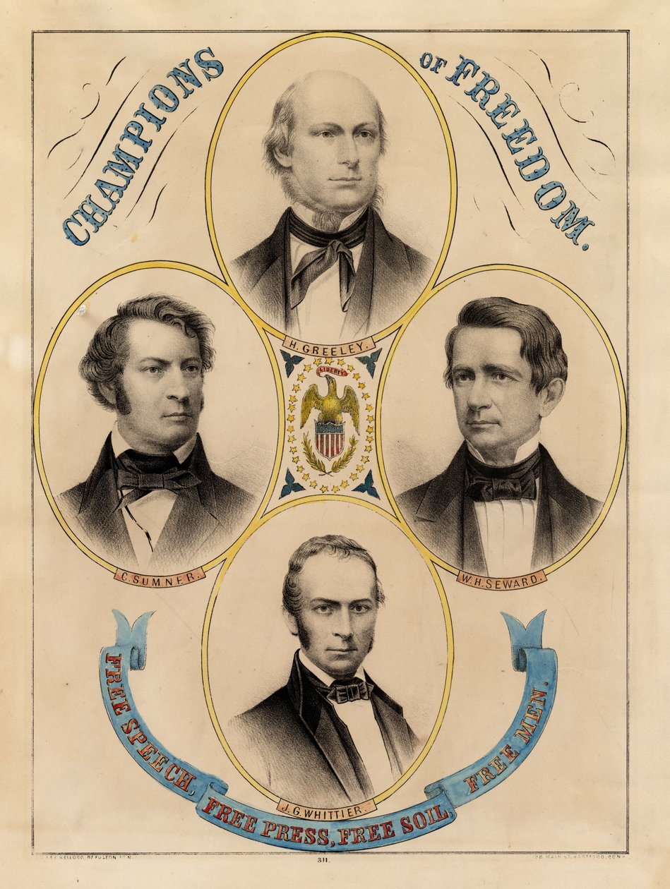 Kampioenen van vrijheid, vrije meningsuiting, vrije pers, vrije grond, vrije mensen door Edmund Burke Kellogg