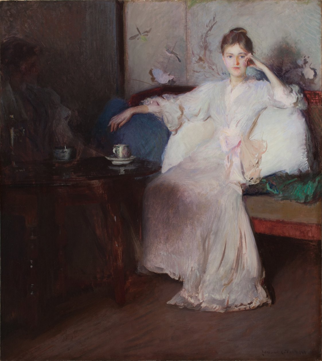 Arrangement in roze en grijs (Afternoon Tea) door Edmund Charles Tarbell