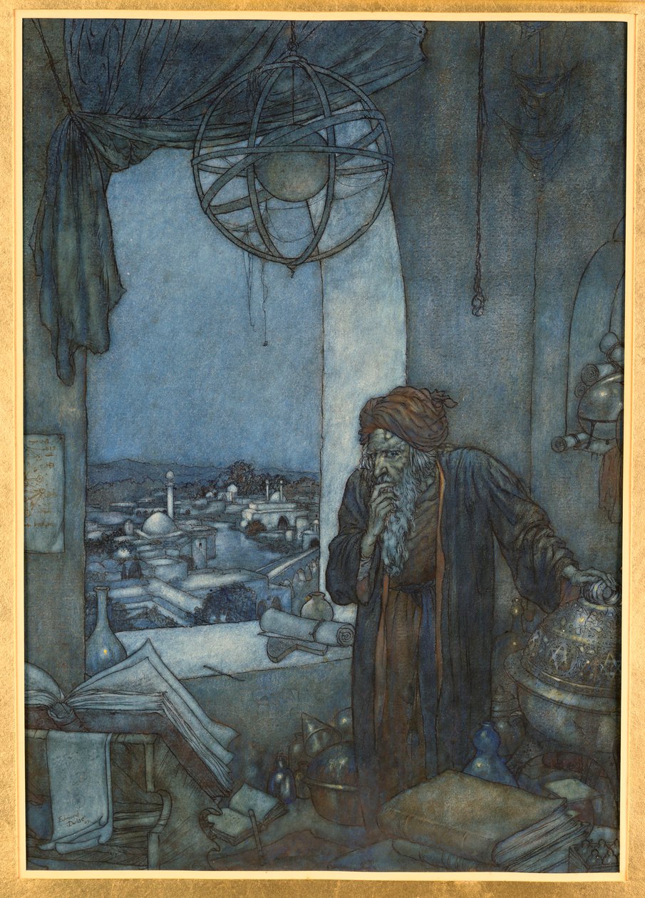 Een muezzin van de Toren van Duisternis door Edmund Dulac