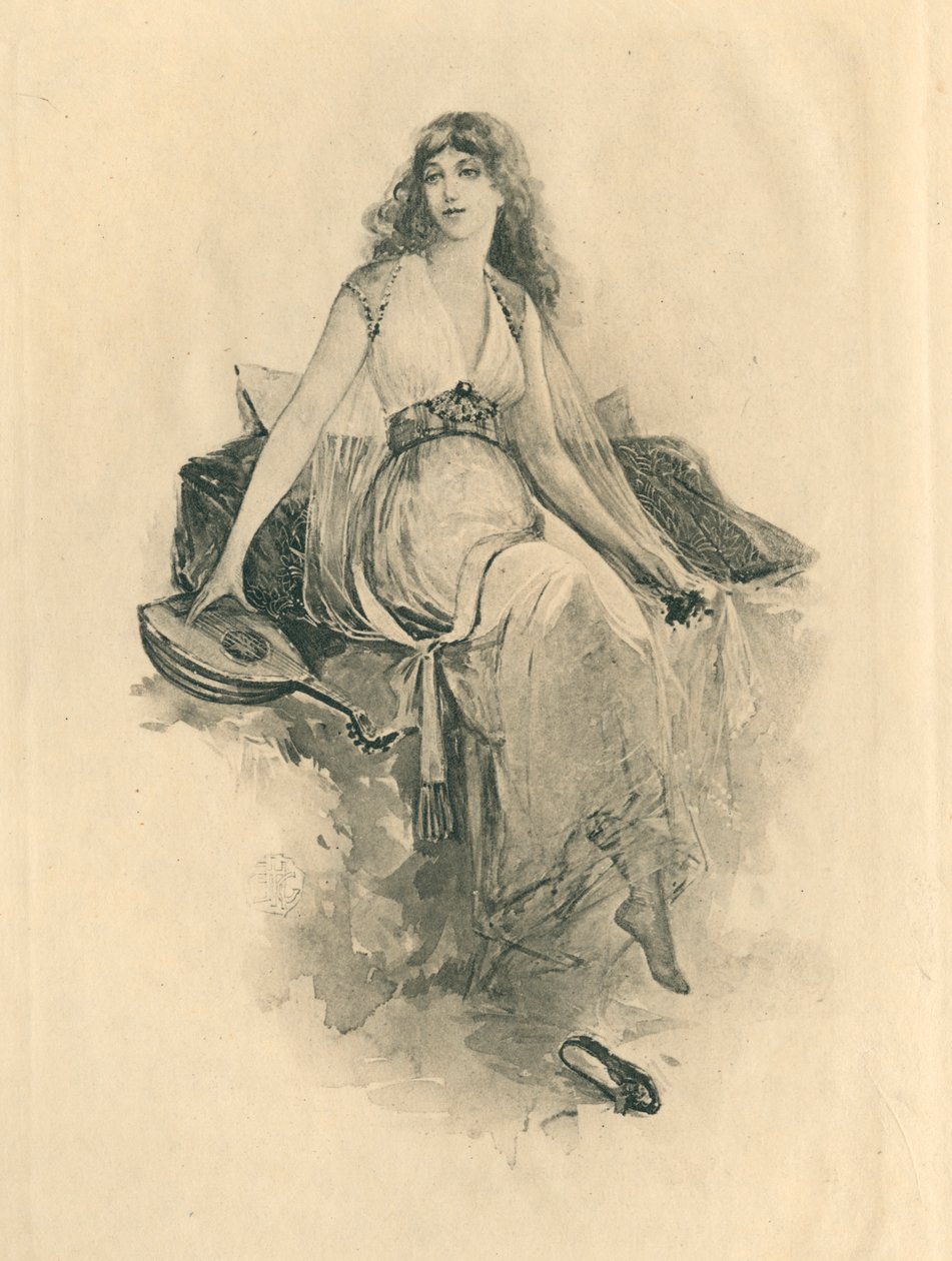 Voor Elizabethaanse liederen ter ere van liefde en schoonheid (litho) door Edmund Henry Garrett