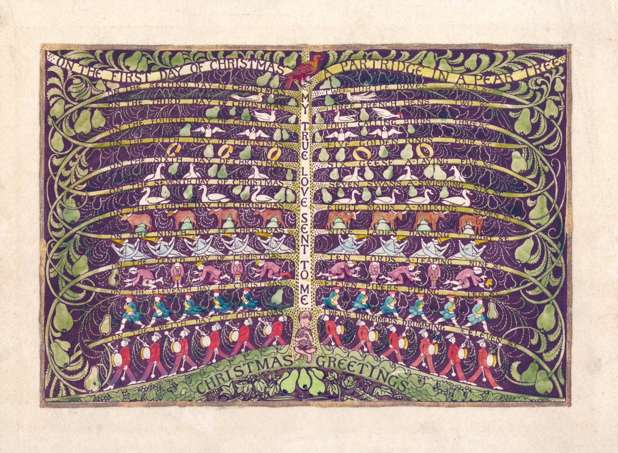 Op de eerste dag van Kerstmis, c.1935 door Edmund Hunter