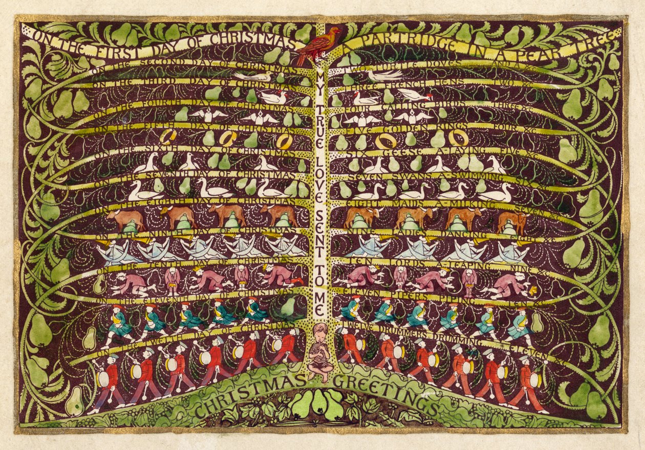 Op de eerste dag van Kerstmis, ca. 1935 door Edmund Hunter