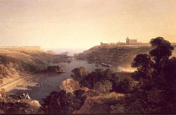 Uitzicht op Whitby door Edmund John Niemann