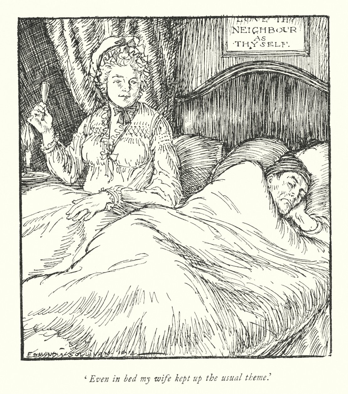 Illustratie voor The Vicar of Wakefield door Oliver Goldsmith door Edmund Joseph Sullivan