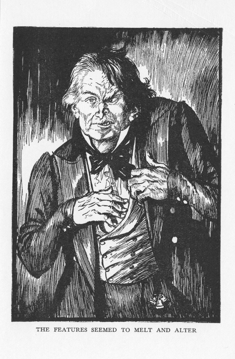 Scène uit Het vreemde geval van Dr. Jekyll en Mr. Hyde door Robert Louis Stevenson, 1927 door Edmund Joseph Sullivan