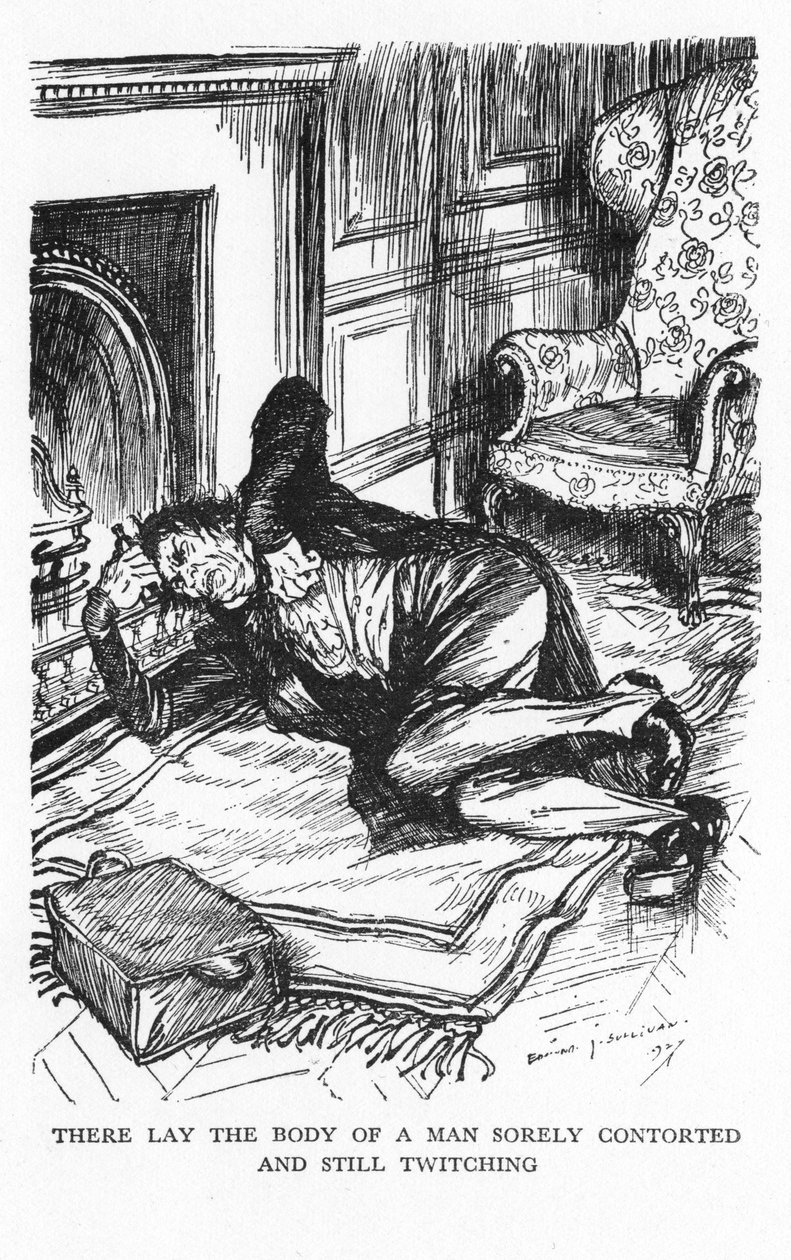 Scène uit Het Vreemde Geval van Dr. Jekyll en Mr. Hyde door Robert Louis Stevenson, 1927 door Edmund Joseph Sullivan