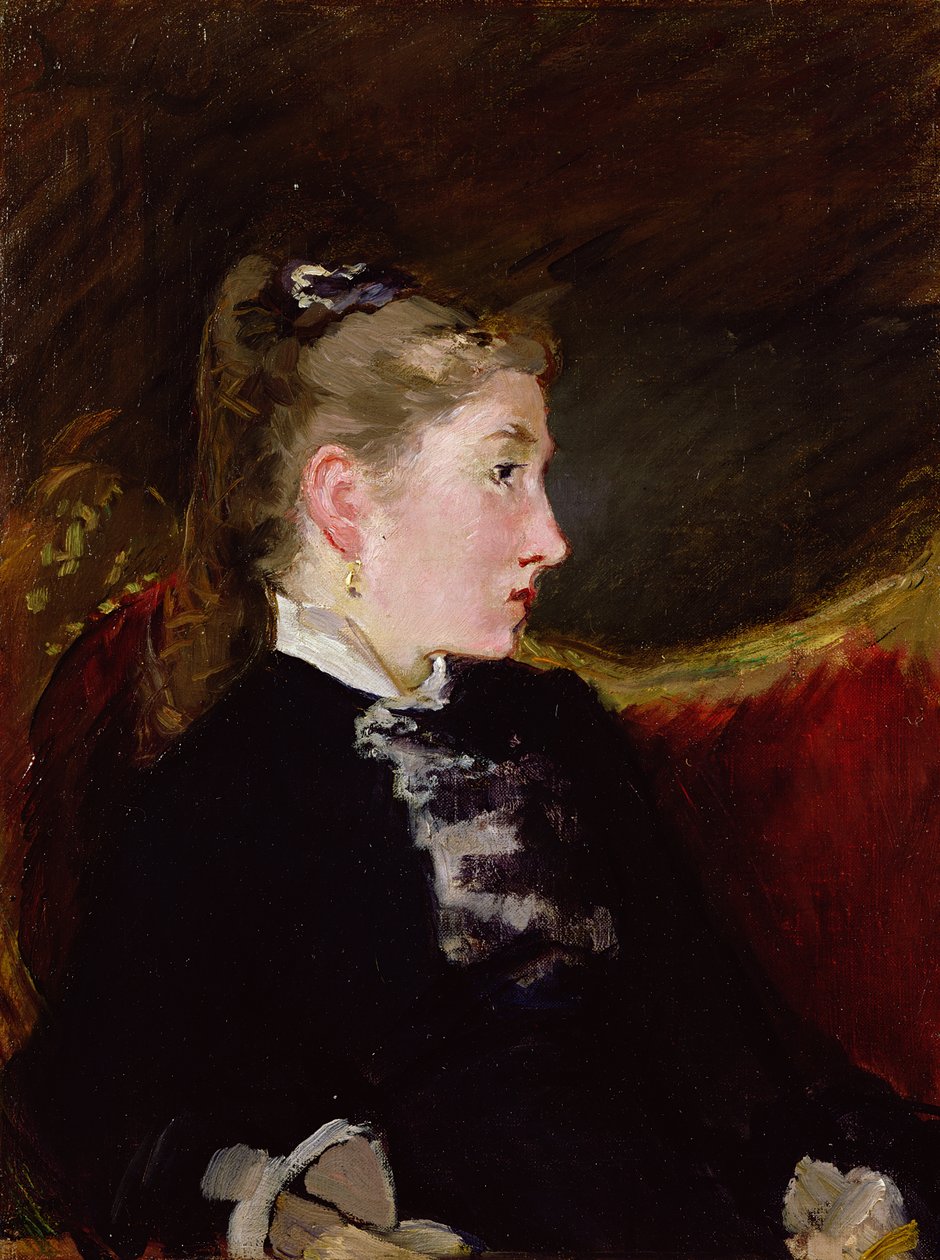 Profiel van een Jong Meisje - Mlle. Ellen Andree, c.1860 door Édouard Manet