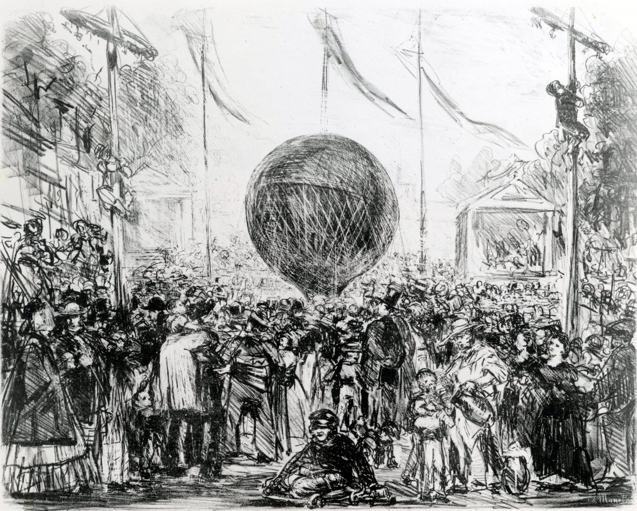 De Ballon, 1862 door Édouard Manet