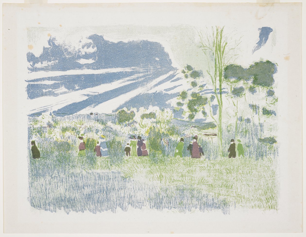 A travers champs, 1899 door Edouard Vuillard