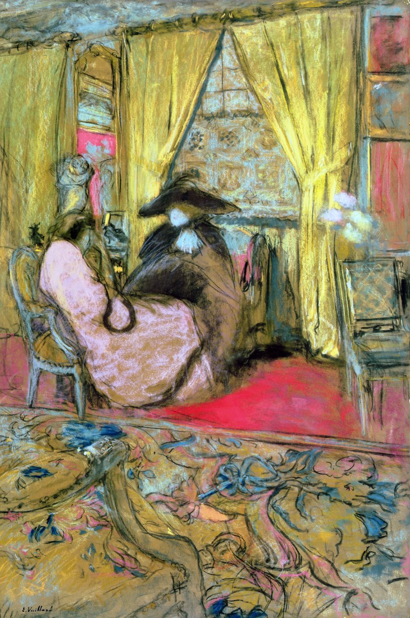 Het Bezoek, ca. 1910 door Edouard Vuillard