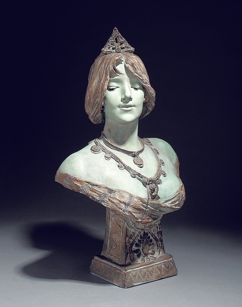 Buste gemodelleerd als Sarah Bernhardt, Exposition Universelle, Parijs door Edouard (after) Drouot