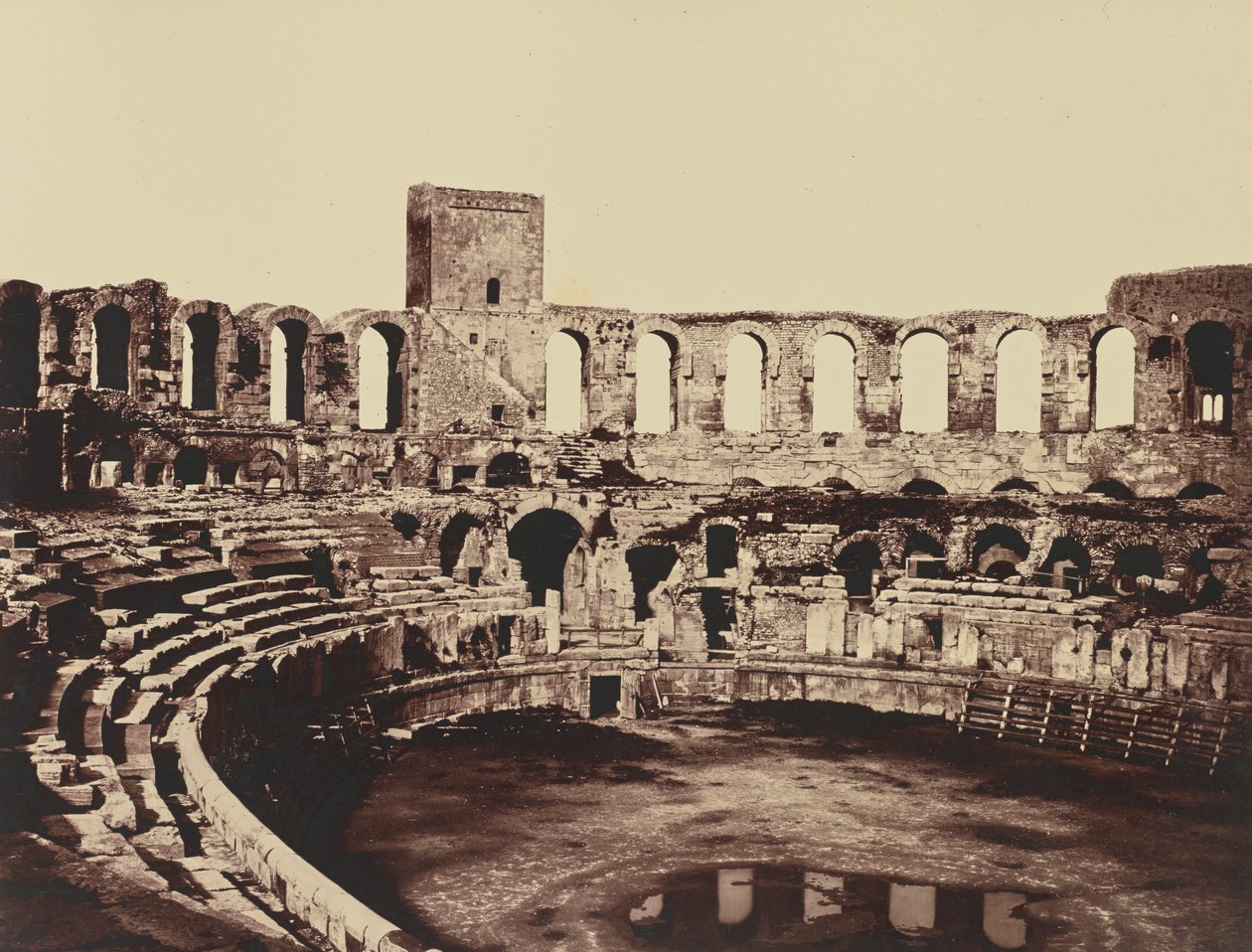 Arles. Amfitheater door Édouard Baldus