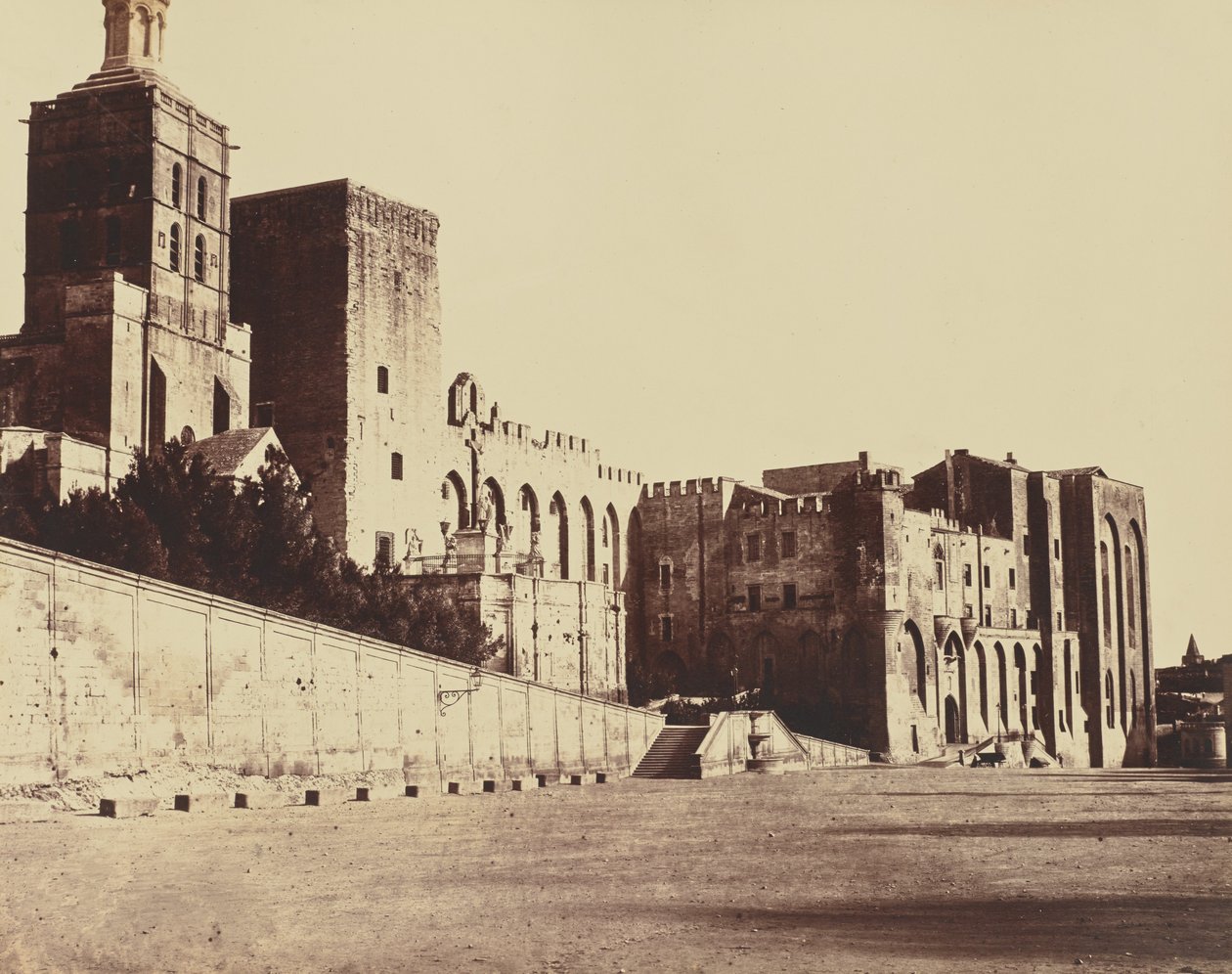 Avignon. Pausenpaleis door Édouard Baldus