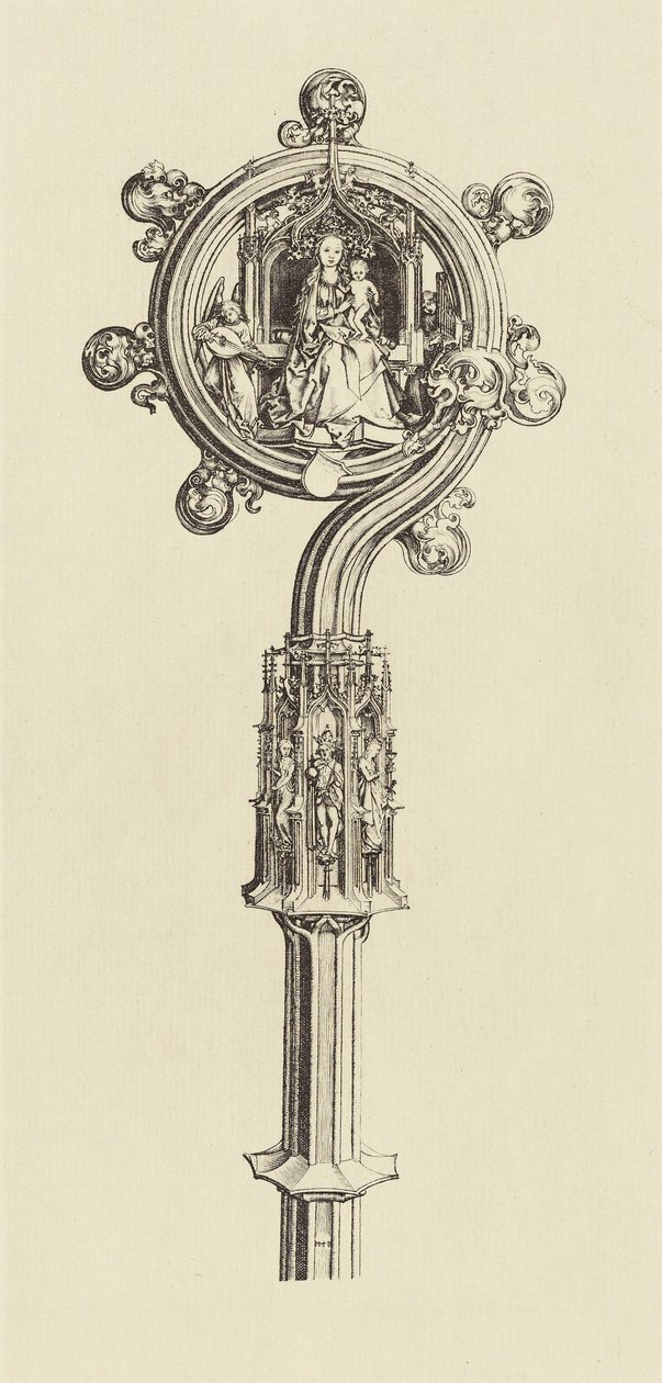 [Ontwerp voor een staf door Martin Schongauer]. door Édouard Baldus