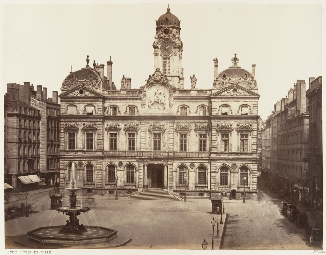 Lyon, stadhuis door Édouard Baldus