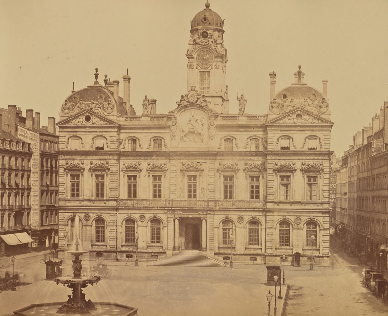 Lyon. Stadhuis door Édouard Baldus