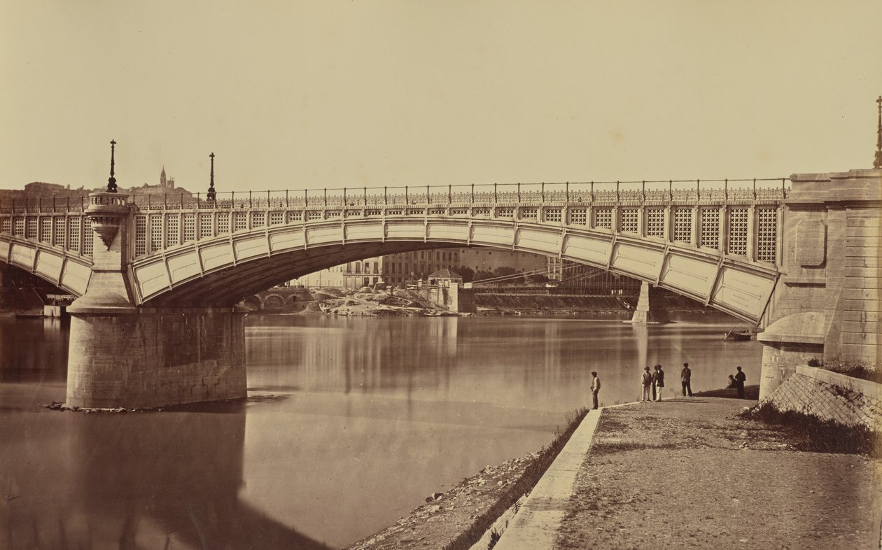 Lyon. Viaduct over de Rhône door Édouard Baldus