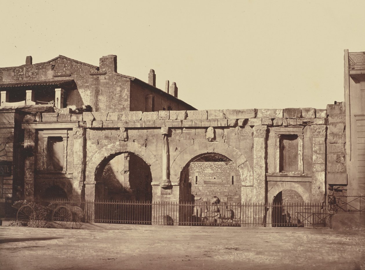 Nîmes. Poort van Augustus door Édouard Baldus