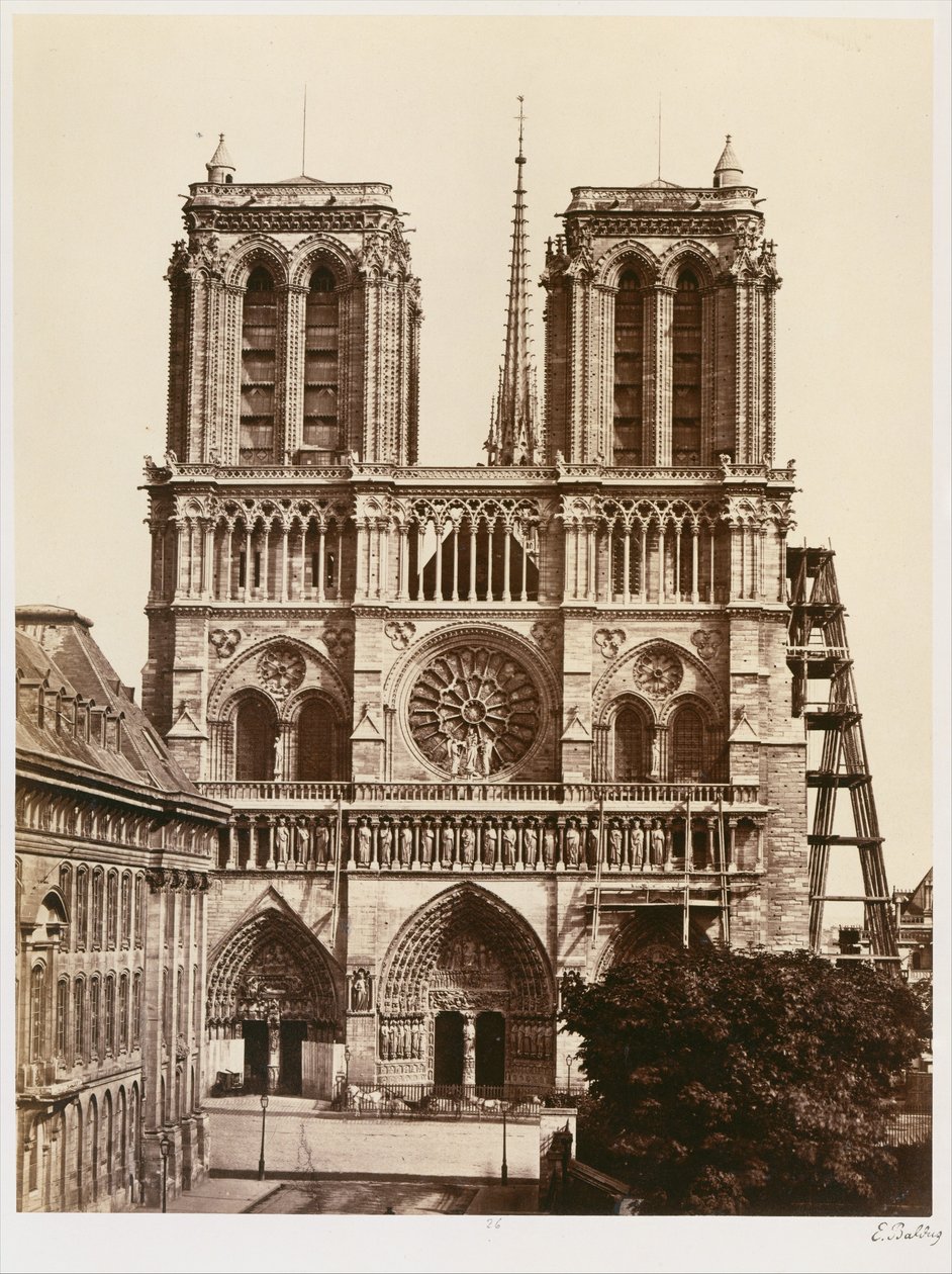 Notre-Dame (gevel) door Édouard Baldus