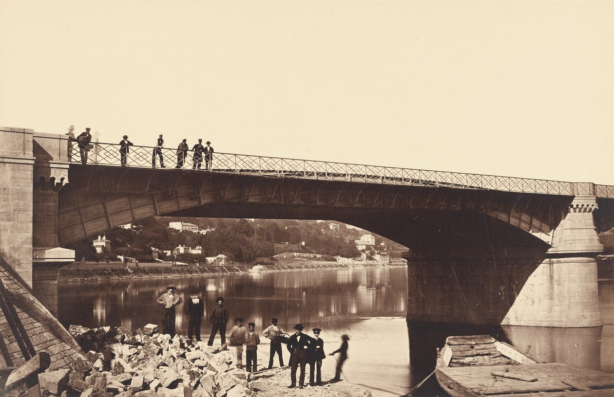 Brug van La Mulatière door Édouard Baldus