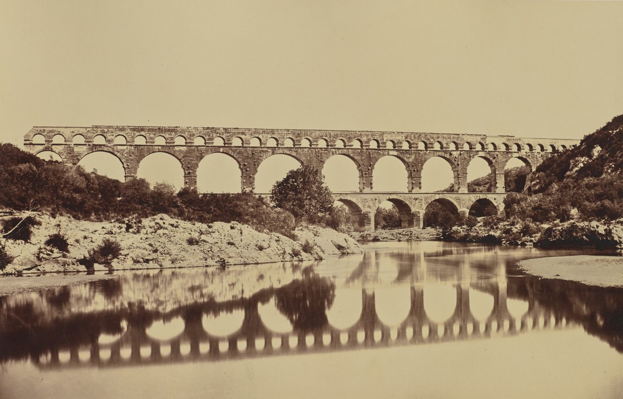 Pont du Gard door Édouard Baldus