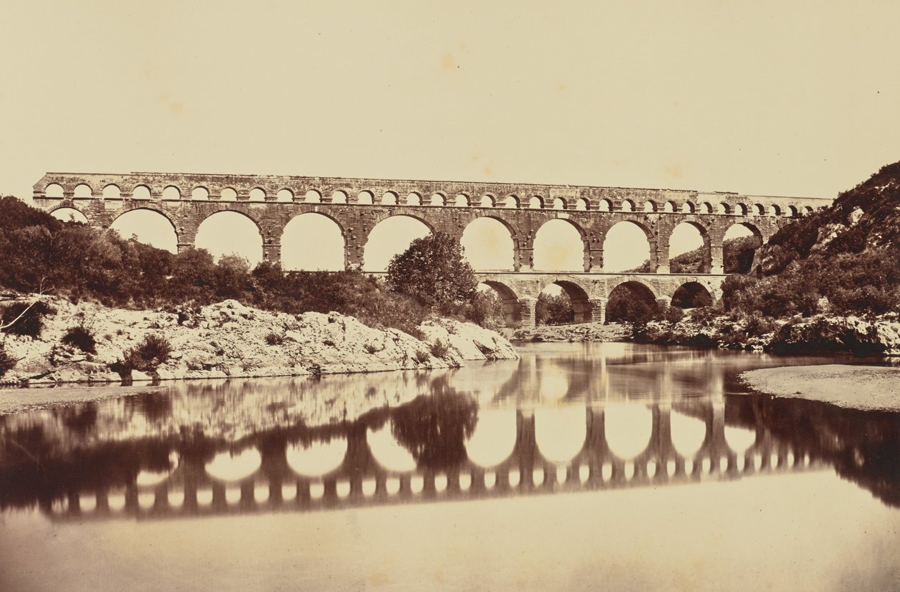 Pont du Gard door Édouard Baldus