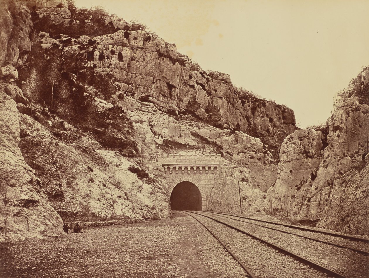 Tunnel van La Nerthe door Édouard Baldus