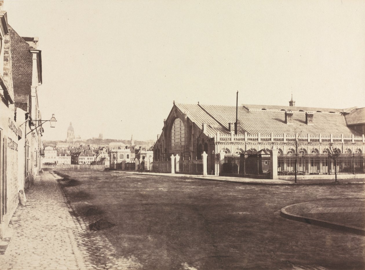 Zuidgevel van het Boulogne Treinstation door Édouard Baldus