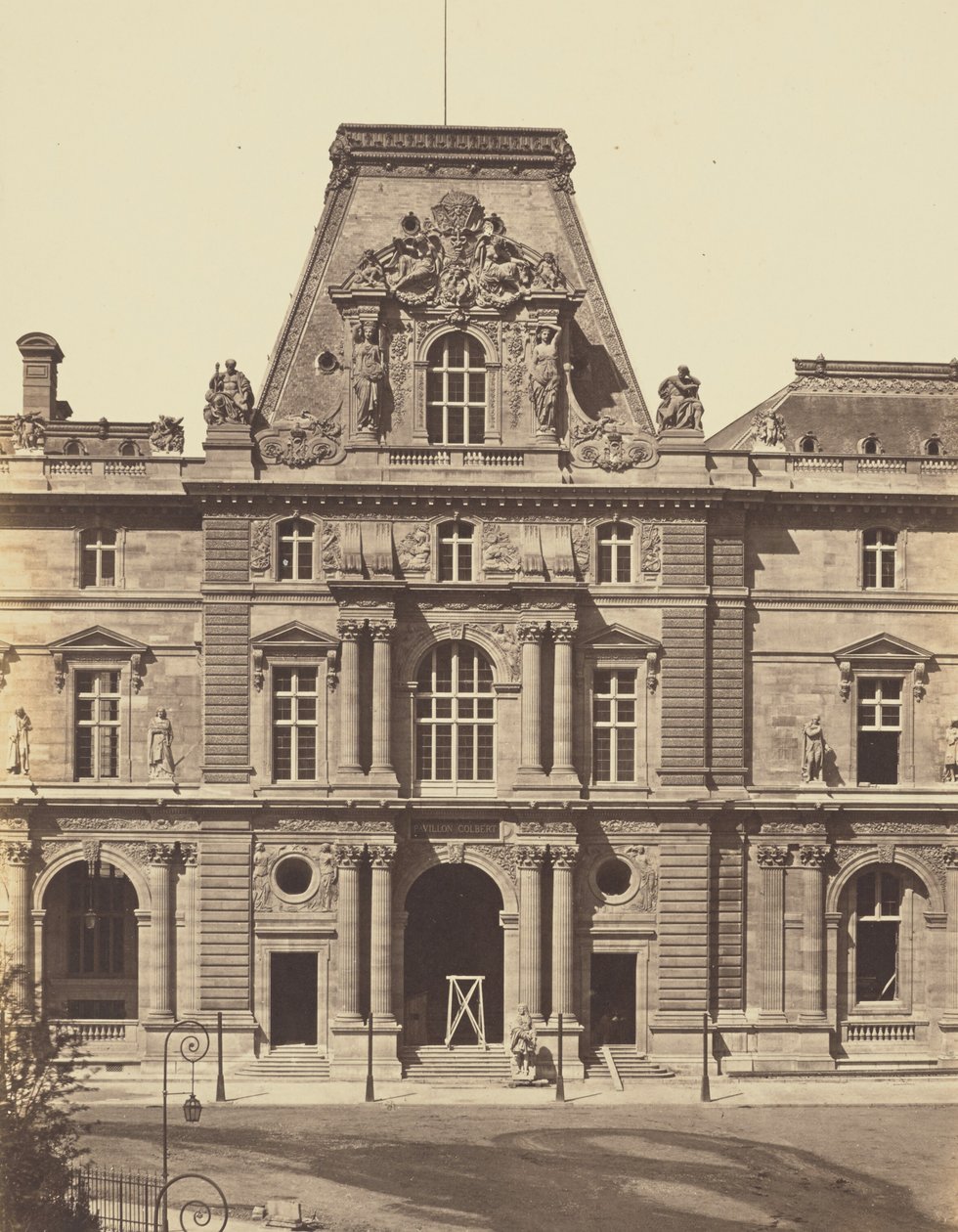 Het Paviljoen Colbert, Louvre, Parijs door Édouard Baldus