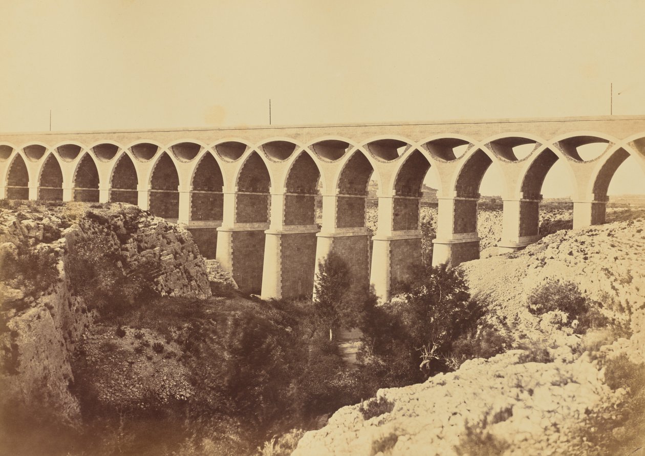 Viaduct van St. Chamas door Édouard Baldus