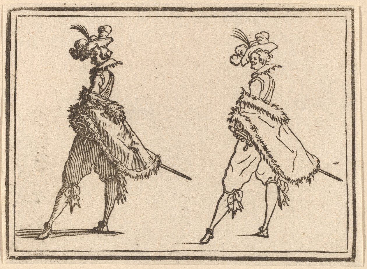 Heer Gezien van de Zijkant door Edouard Eckman after Jacques Callot