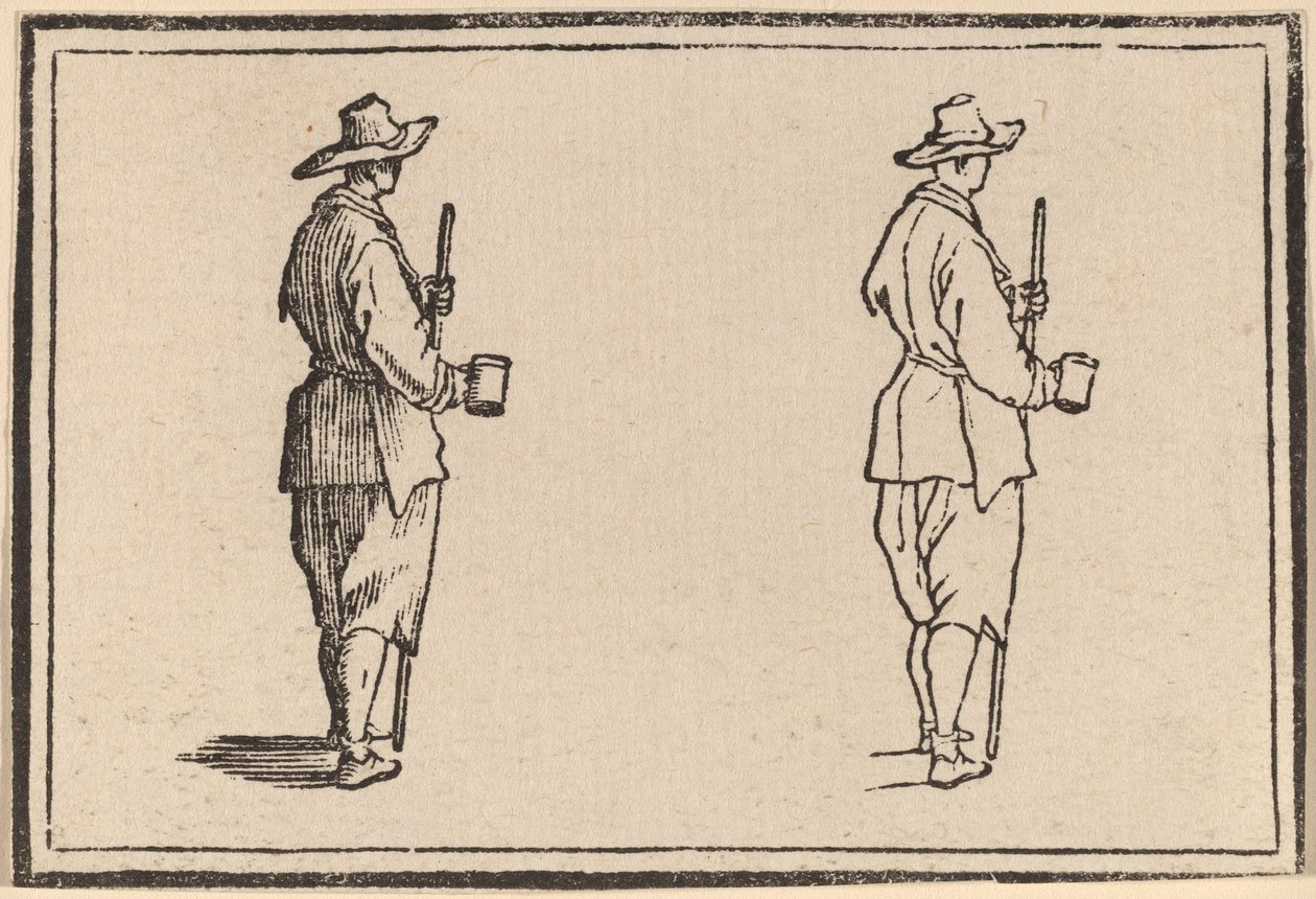 Boer met een Beker door Edouard Eckman after Jacques Callot