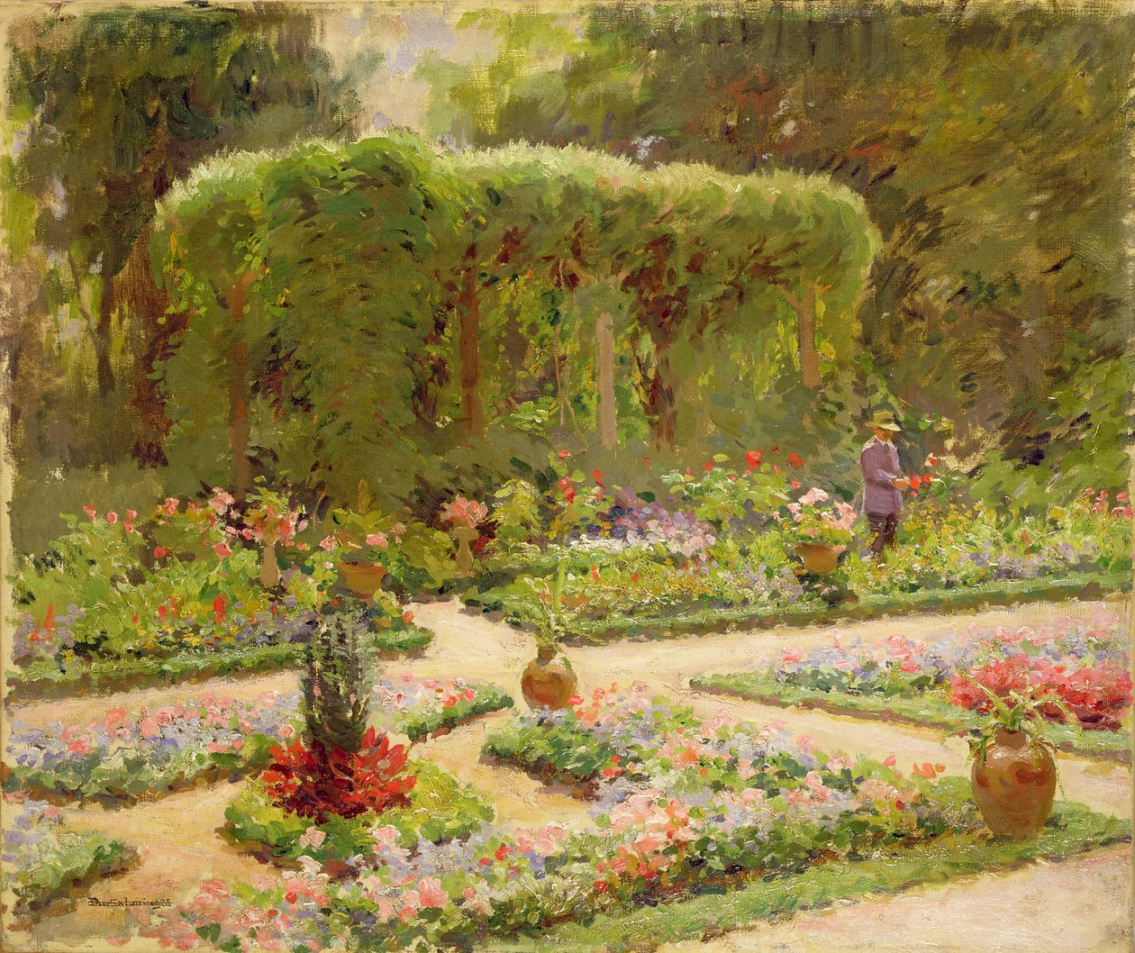 De tuin van de tuinman door Edouard Gaetan Charles Ansaloni